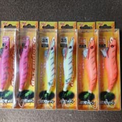 タコエギ オクトパスタップ 4号 3色 6本 オレンジ・ホワイト・ピンク