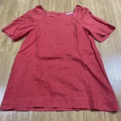 nîmes リネン スクエアネック チュニック レッドのサムネイル