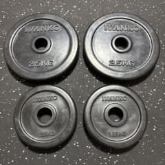 IVANKO ラバーダンベルプレート 1.25、2.5kg 各2枚 Φ28mm - メルカリ