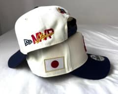 大谷翔平モデル WBC MVP記念キャップ, クリーム/ネイビー サイズ調整可能 大谷翔平モデル WBC MVP記念キャップ, クリーム/ネイビー サイズ調整