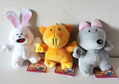 たべっ子どうぶつ ボタンでつながる♪なかよしミニぬいぐるみ 3種