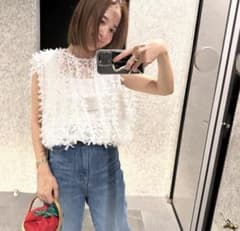 yori shirocon リボンチュールジレ 34 美品 リボンチュールジレ – yori shirocon