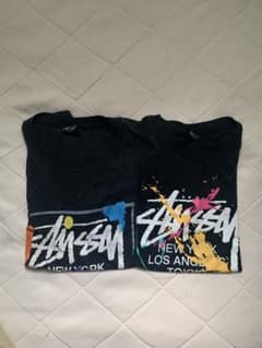 Stussy ブラック Tシャツ 2枚セット　古着のサムネイル