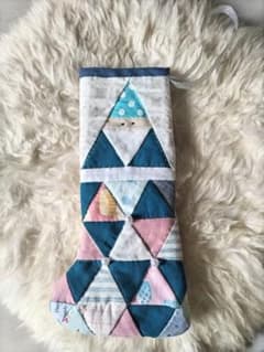 Xmasブーツ♡パッチワーク青のサムネイル
