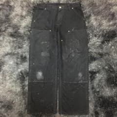 神サイズ•鬼雰囲気 Carhartt ダブルニー ペインターパンツ BLK us 神サイズ•鬼雰囲気 Carhartt ダブルニー ペインターパンツ BLK us