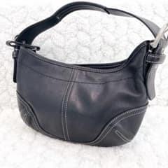 希少 COACH コーチ ホーボー Hobo ワンショルダーバッグ ブラック 黒