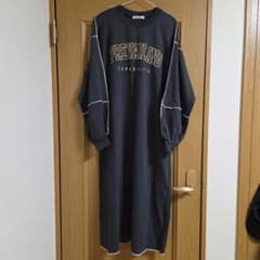 長袖カットソーワンピース