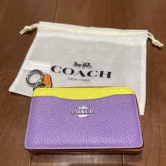 未使用級 COACH コーチ コインケース カードケース シグネチャー
