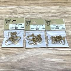 イヤリング　ネジバネ丸皿　8mm ゴールド　2ペア 3個のサムネイル