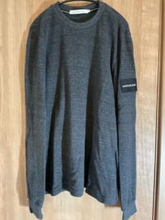 み*）様 Calvin Klein Jeans 長袖カットソー チャコール Lのサムネイル