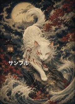 一作限り】月夜の荒波を駆ける白猫 A225 - メルカリ