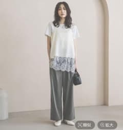 GLOBAL WORK　サテンレースキャミLのサムネイル