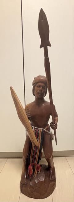 木製戦士像 約50cm - メルカリ