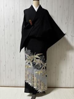 ☆夏物 作家もの 友禅、金彩加工、金駒刺繍の絽の黒留袖 m4512 - メルカリ