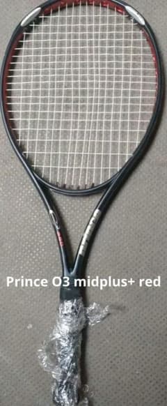 良品) Prince O3 midplus+ red テニスラケット 硬式 - メルカリ