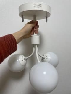 ビンテージ- US MODERN LIGHT シーリングライト 3球 ホワイト - メルカリ