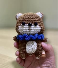 青い首輪のわんちゃん　約13cm 8-35のサムネイル