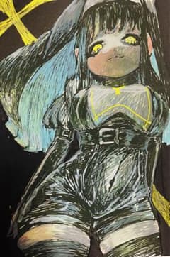 イ*メ様 手描き イラスト ハガキサイズ 原画 女の子 アナログのサムネイル