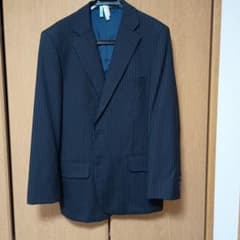 Takashimaya ネイビー ストライプ ビジネススーツ Mのサムネイル