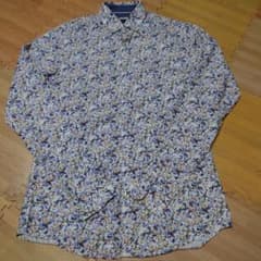 ZARA 花柄 長袖シャツ スリムフィット S