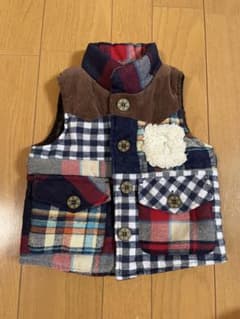 Party Pick チェック柄 ベスト 90cmのサムネイル