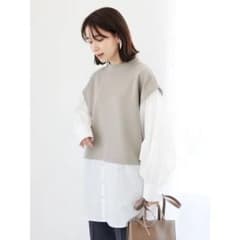 GreenParksグリーンパークス ブラウスレイヤードチュニック フリーサイズのサムネイル
