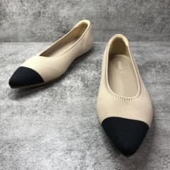 ✨極美品✨VIVAIA バイカラー ポインテッドトゥ フラットシューズ