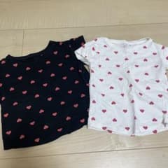 ハート柄Tシャツ2枚セットのサムネイル