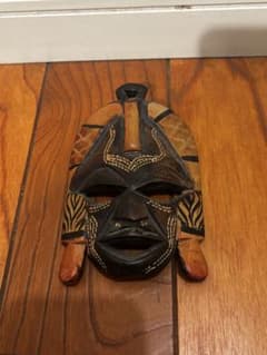 匿名配送 木彫り アフリカンマスク 壁掛け インテリア - メルカリ