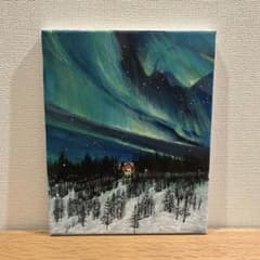 アクリル画 オーロラ 夜景 F3 - メルカリ