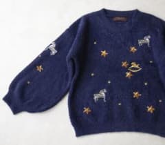 新品）Cawaii 刺繍 ニット プルオーバー トップス セーターのサムネイル