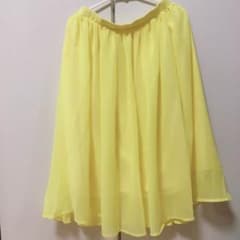 シフォンフレアスカート イエローのサムネイル