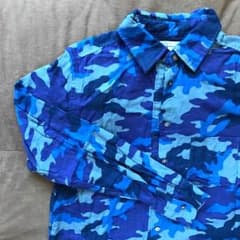 【美品】ブルーカモ柄シャツのサムネイル