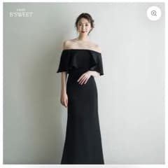 B'SWEET オフショルダー ロングドレス ブラックのサムネイル