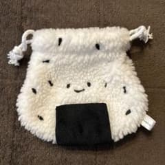 おむすびのもこもこ巾着　ごましおのサムネイル