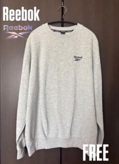Reebok リーボック ロゴトレーナー　スウェット グレー　紺色 ネイビーのサムネイル