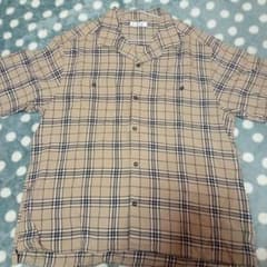 URBAN COLLECTION 半袖シャツ Lサイズ ベージュ・黒チェックのサムネイル