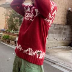 G-Star RAW 山柄 ニットセーター レッドのサムネイル