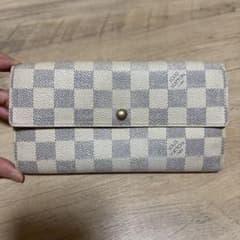 ルイ・ヴィトン 長財布 チェック柄　ダミエ　アズールのサムネイル