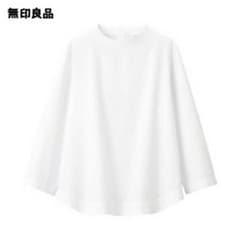 無印良品 MUJI シャツ ブラウス 白 バックボタン 綿のサムネイル