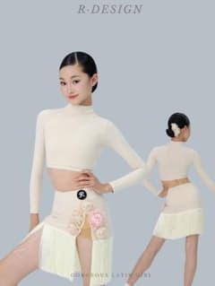 R.DESIGN ラテンダンス衣装 セットアップ 花飾り付 R.DESIGN ラテンダンス衣装 セットアップ 花飾り付 - メルカリ