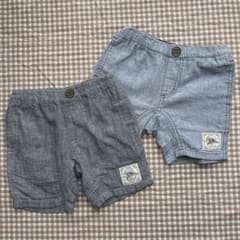西松屋＊リネン風ショートパンツ 2枚セット 95cmのサムネイル