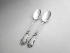 フランス シルバースプーン2本セット 純銀 - メルカリ