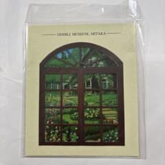 Ghibli Museum Fake Window Postcard: Kiki's childhood home surrounded by flowers and plants