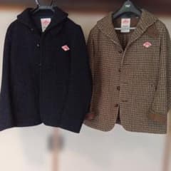 DANTON ジャケット ネイビーとブラウンチェック柄 DANTON ジャケット ネイビーとブラウンチェック柄 - メルカリ