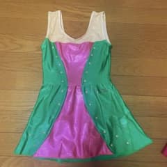 Chacott 新体操 レオタード Mサイズ グリーン ピンクのサムネイル