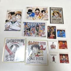 ワンピースタワー5周年原作描き下ろしミニサイン色紙ルフィ1&2周年他