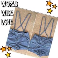 WWL! サスペンダー ショートパンツ サロペットのサムネイル