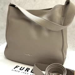 極美品 ✨フルラ カプリッチョ 2way ショルダーバッグ シボ革