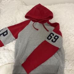 GAP フード付きパーカー グレー/レッドのサムネイル